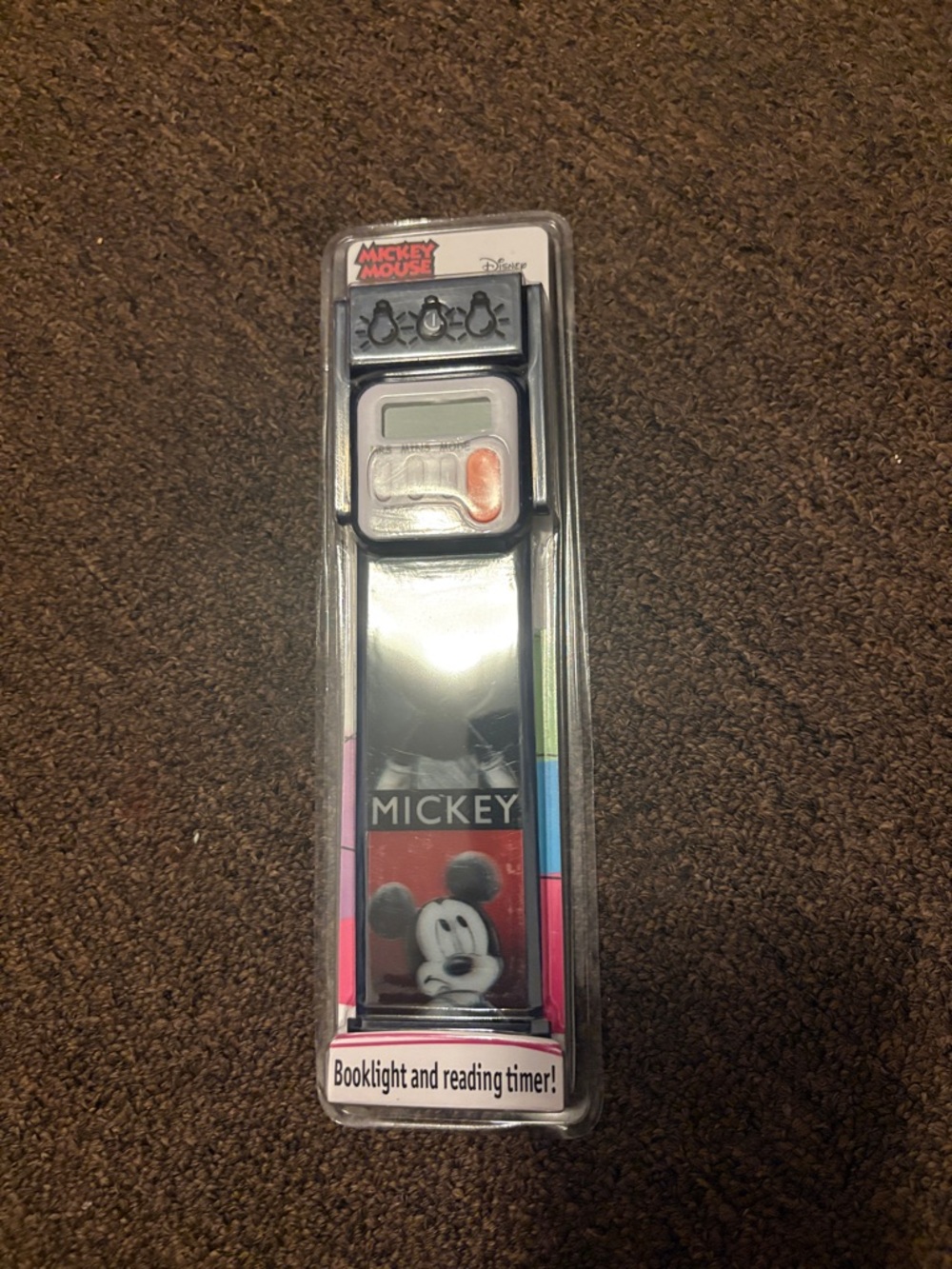 Disney Mickey Mouse Booklight & Timer - Black, Red, Pink, Blue